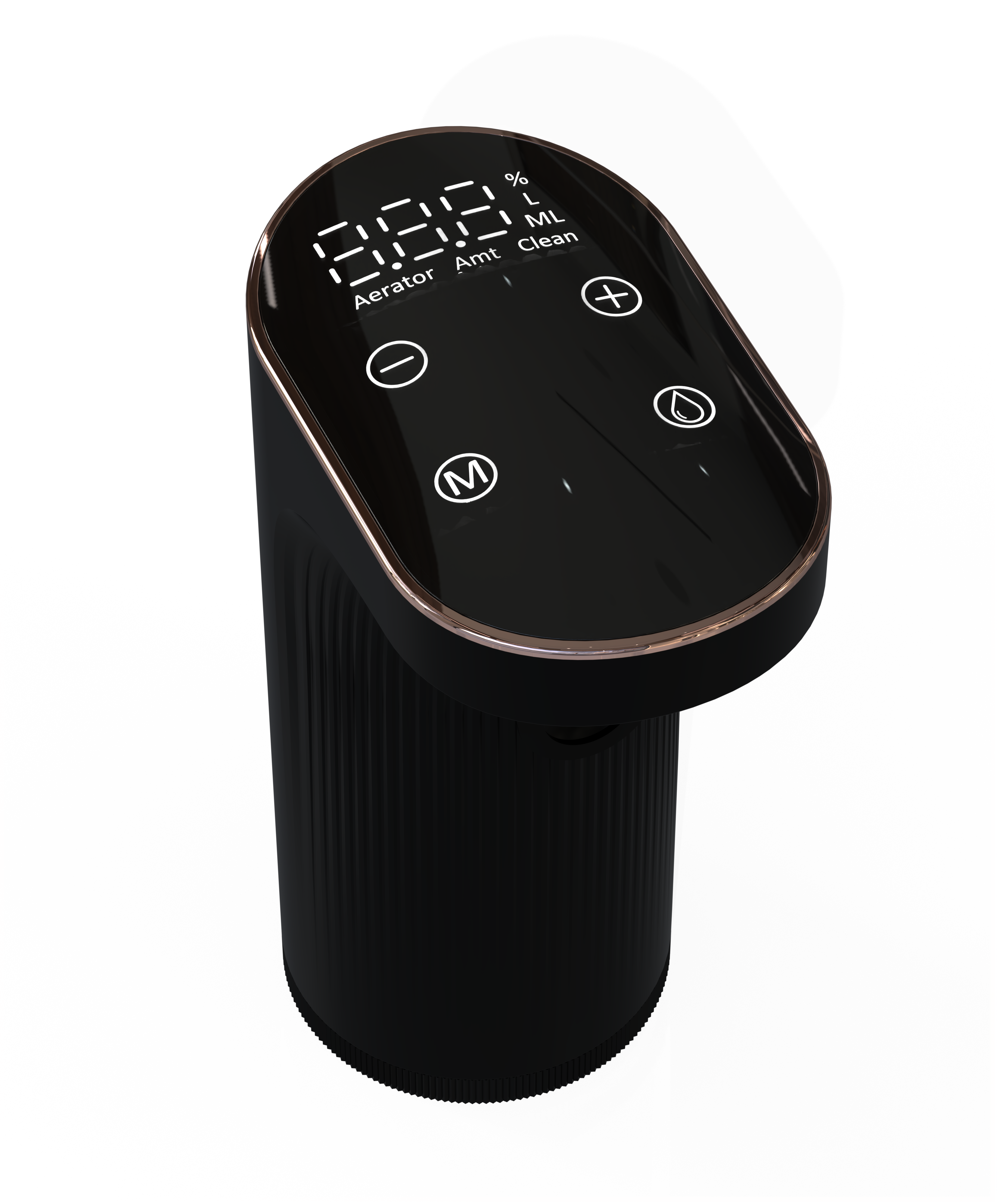 Close-up view of Pouré Smart Dispenser on counter